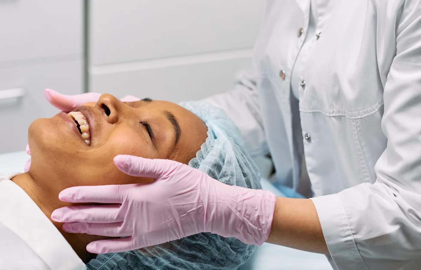 Microneedling skin treatment at a med spa